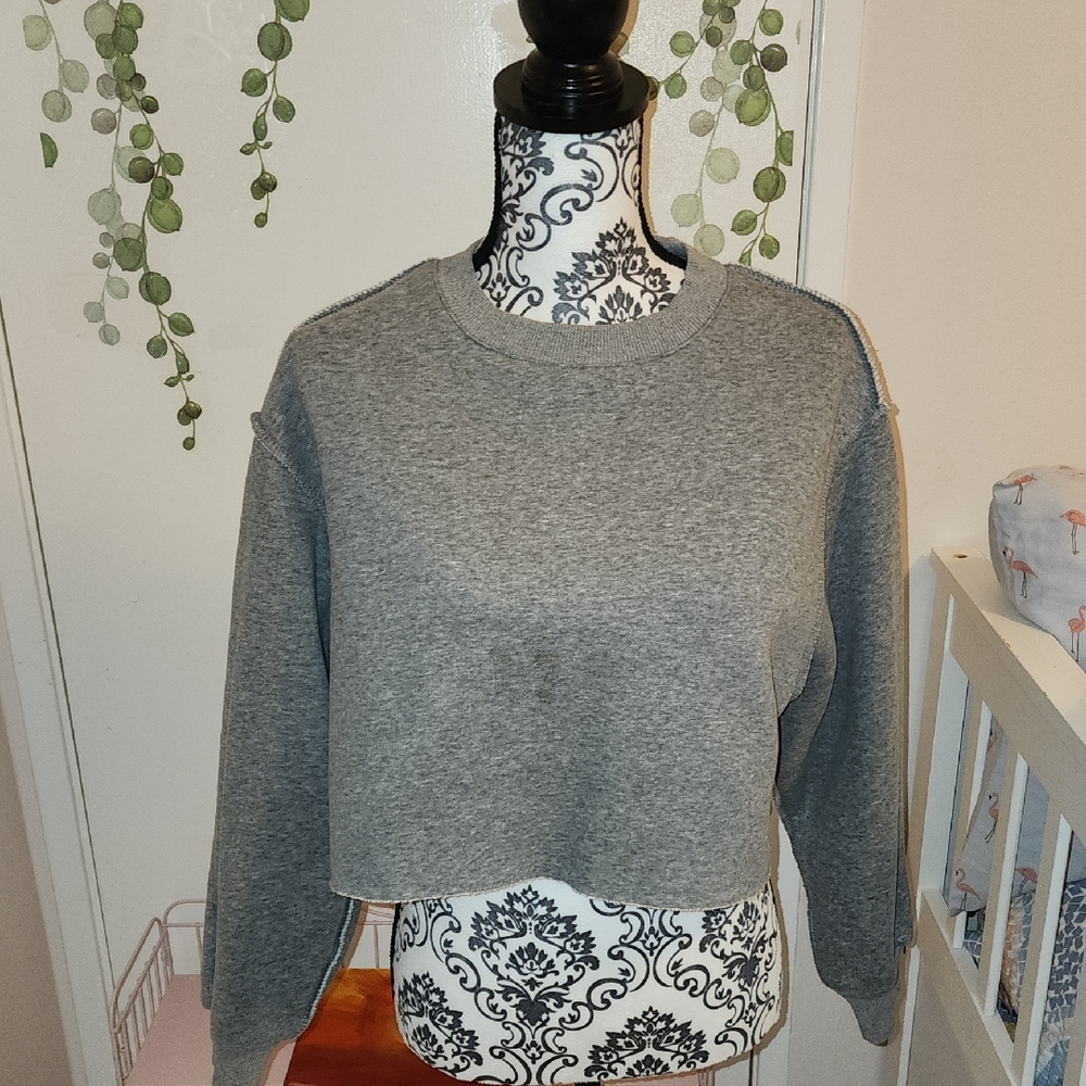 3 Cropped Sweatshirt2 Amazhiyu S 1 J.O&co Light Grey
